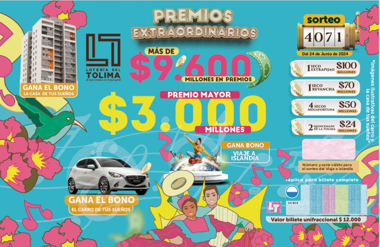 Celebra el 50º Festival Folclórico Colombiano con la Lotería del Tolima