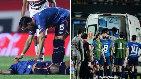 Jugador de Nacional de Uruguay sufre grave arritmia cardíaca durante el partido contra São Paulo