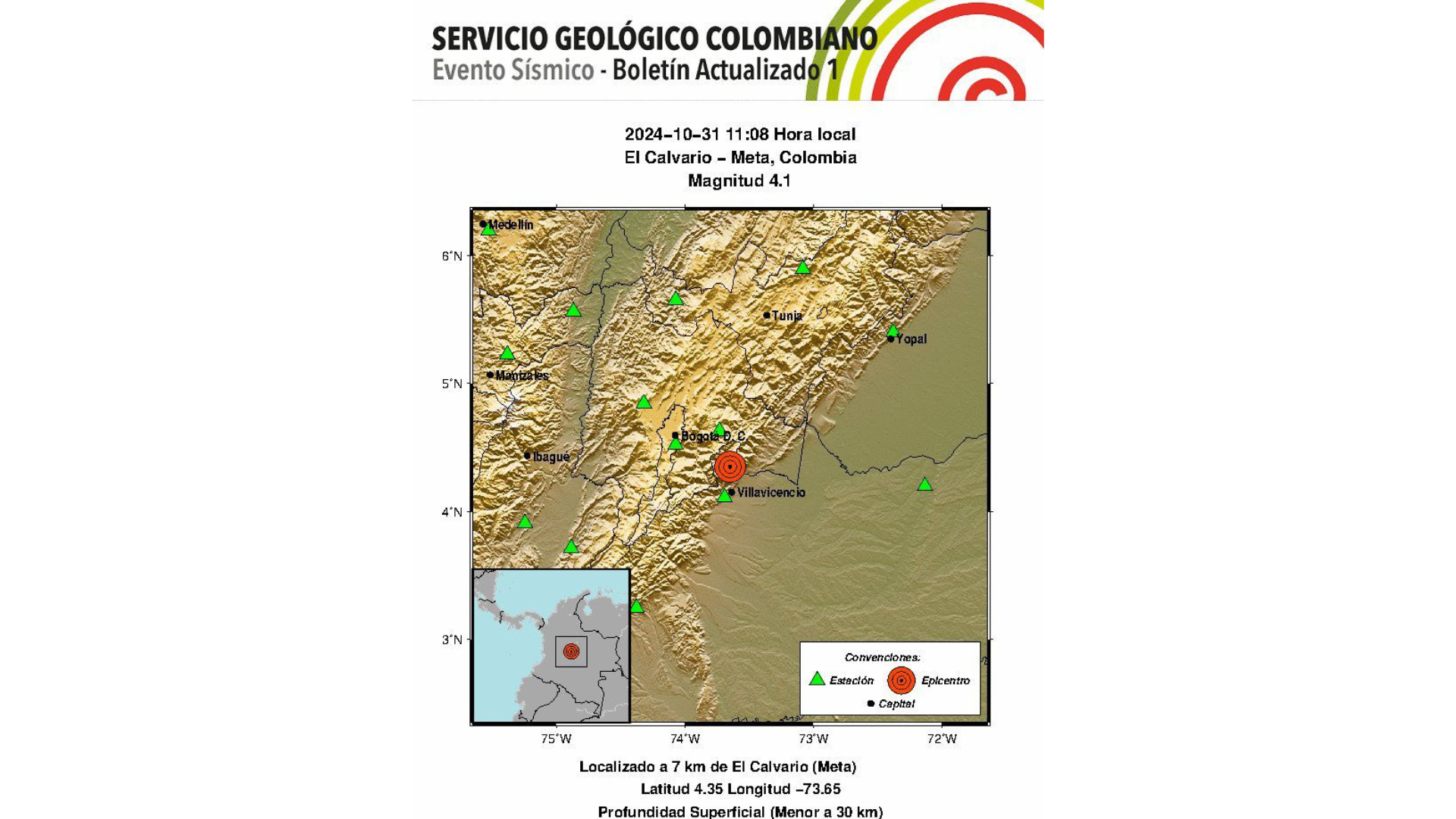 Sismo de magnitud 4.1 sacude el centro de Colombia: Bogotá y otras regiones lo sienten