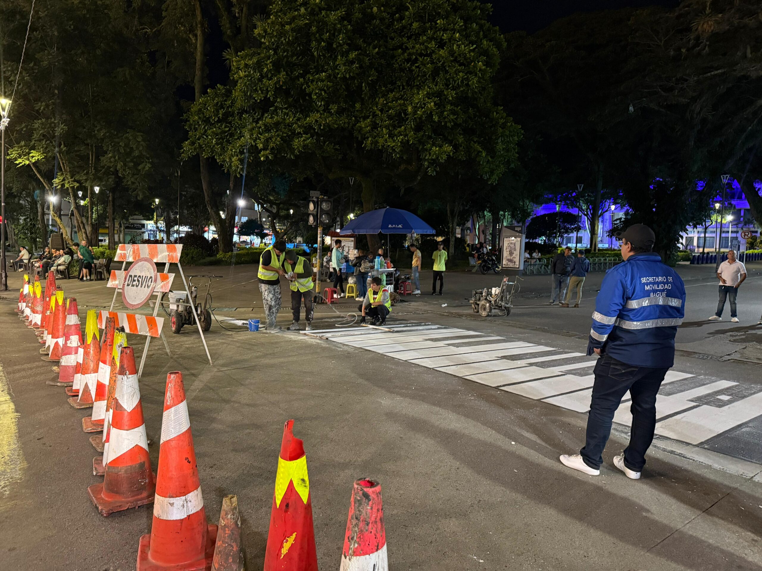 ¡Ibagué se pinta de nuevo! Comienza la señalización nocturna en el Centro para mejorar la movilidad